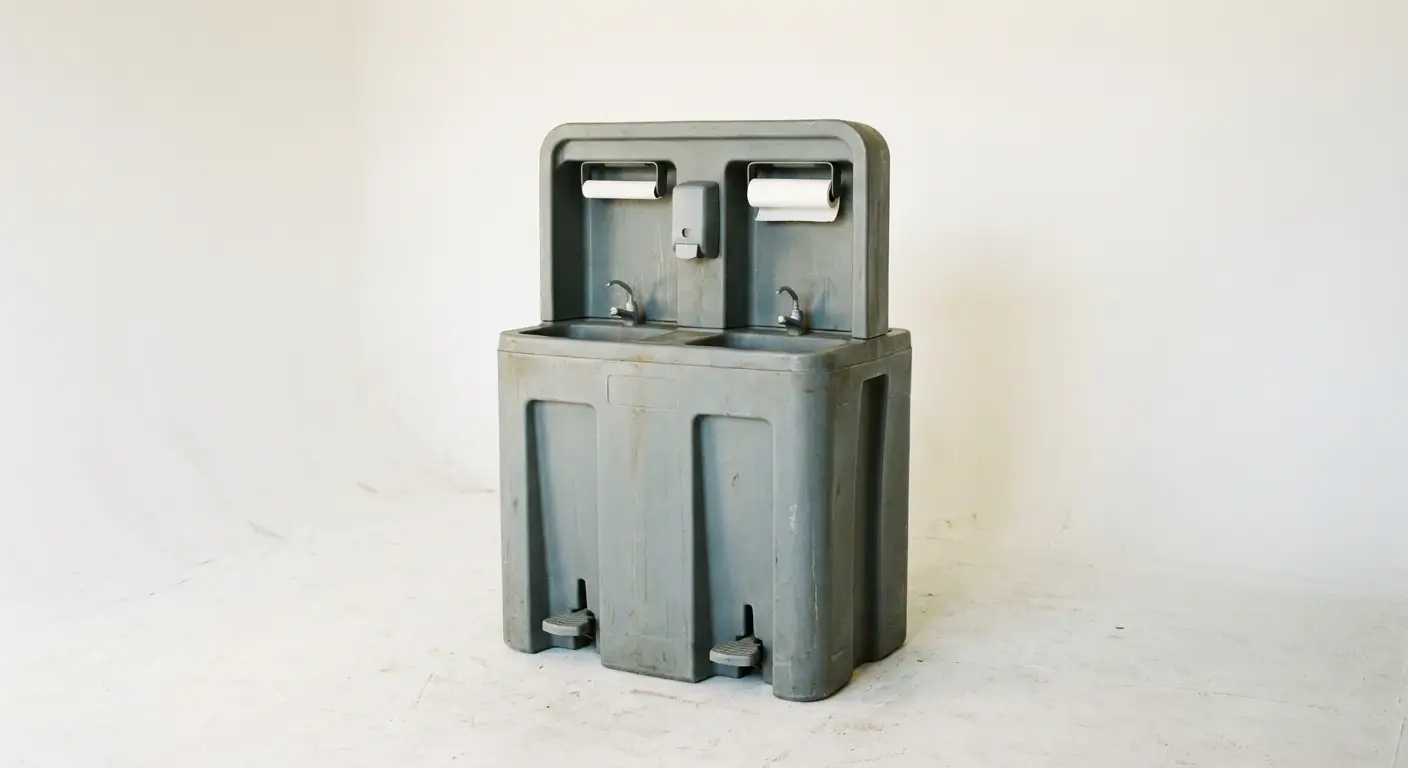 Portable hand wash station unit technical view in Lake Forest, IL