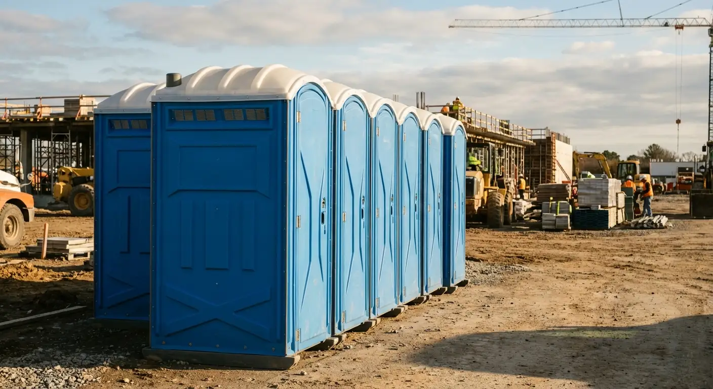 Luxury restroom trailer rental background in Lake Forest, IL