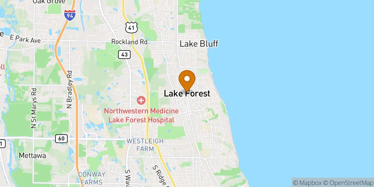 neighborhood map in Lake Forest, IL